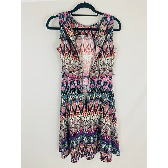 Signature Darby Women's Sleeveless Multi-Color Dress Size 4 Vibrant Print - Picture 5 of 8